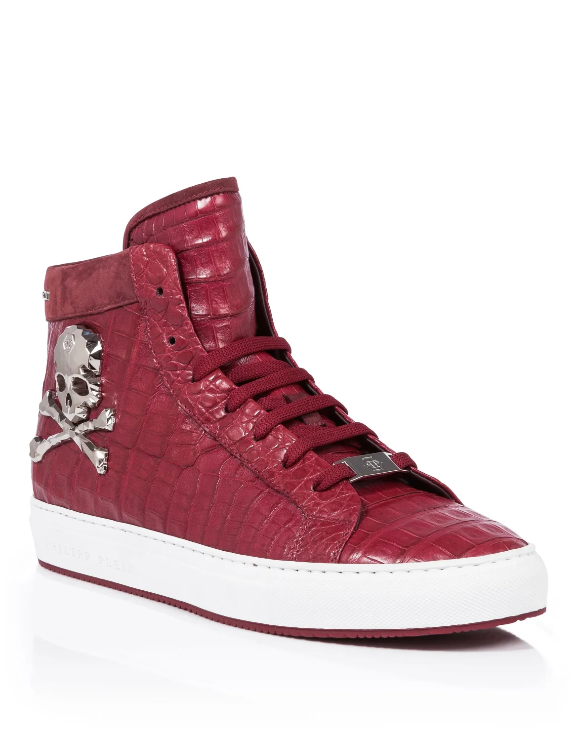Crocodile Hi-Top Sneakers Skull, цвет: Красный