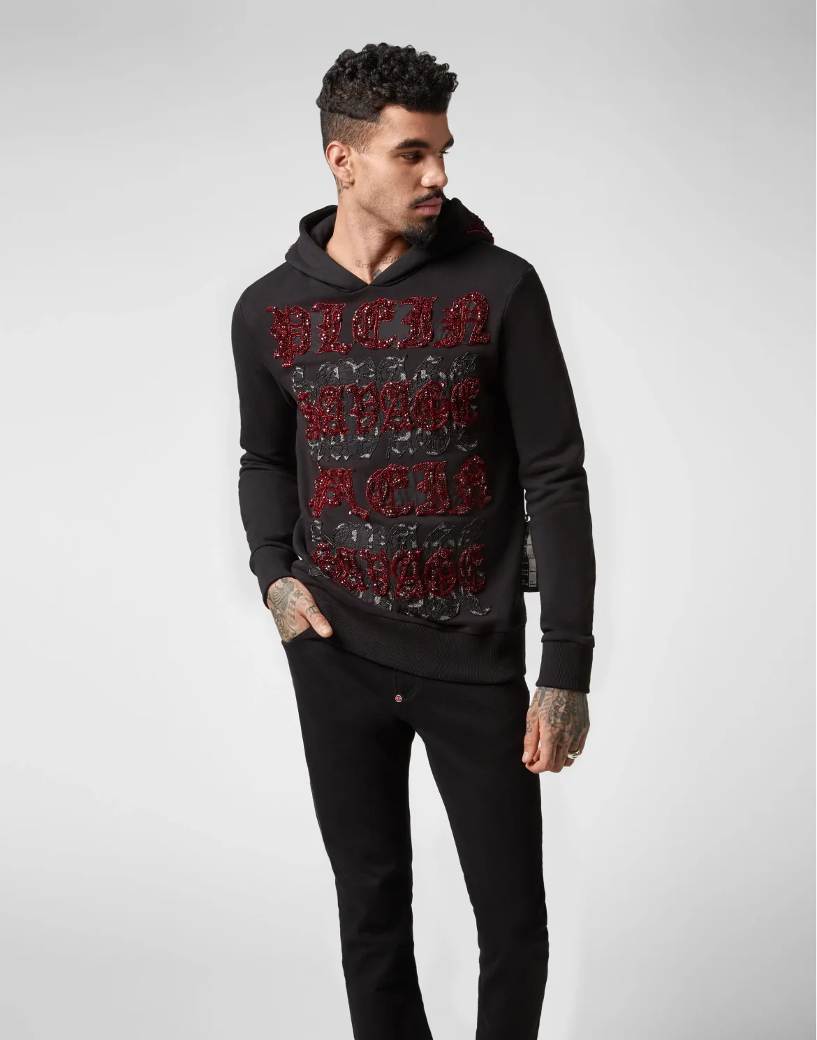 Hoodie sweatshirt Gothic Plein, цвет: Черный