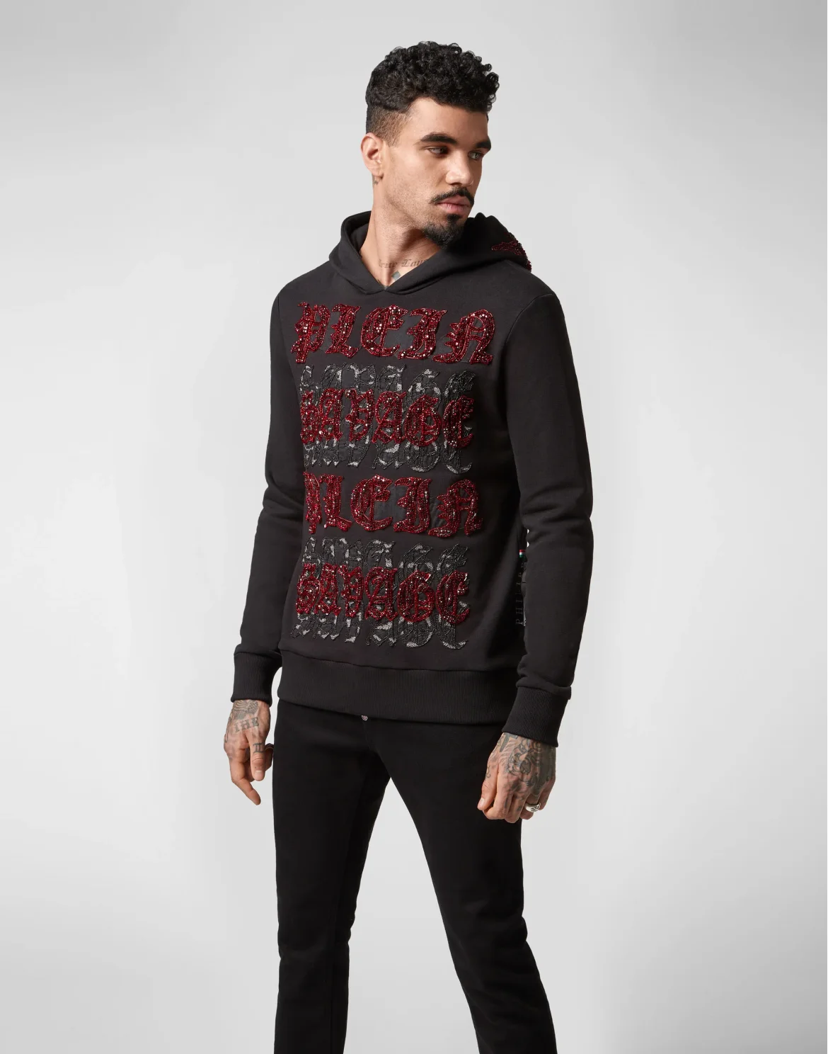 Hoodie sweatshirt Gothic Plein, цвет: Черный