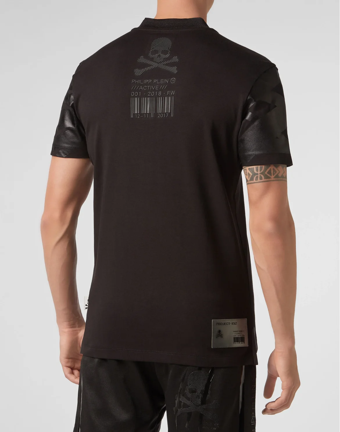 Slim Fit Polo shirt SS XYZ Skull and Plein, цвет: Черный