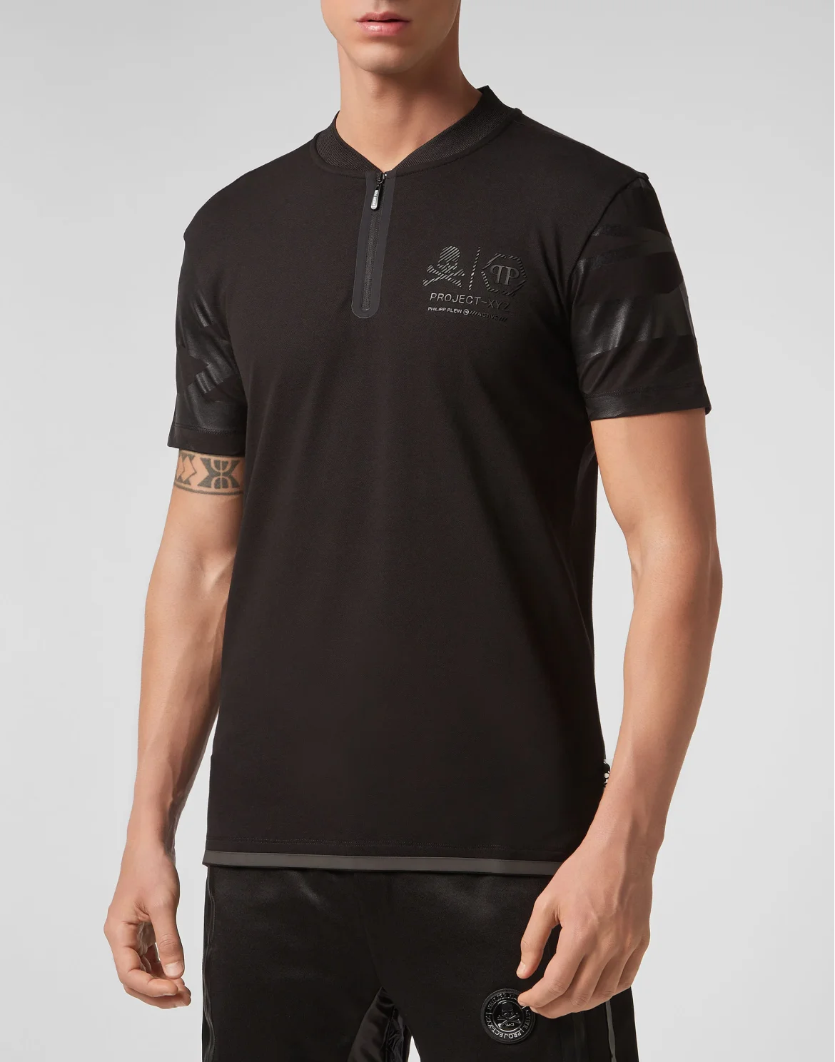 Slim Fit Polo shirt SS XYZ Skull and Plein, цвет: Черный