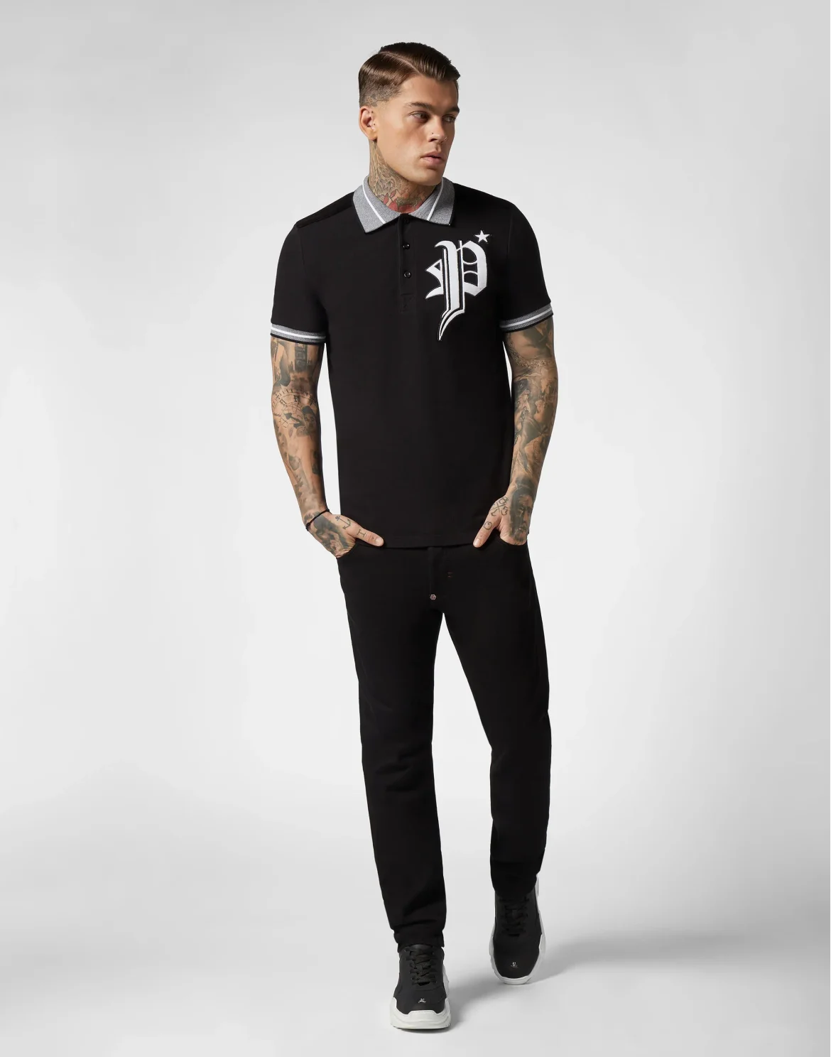 Slim Fit Polo shirt SS Angel, цвет: Черный