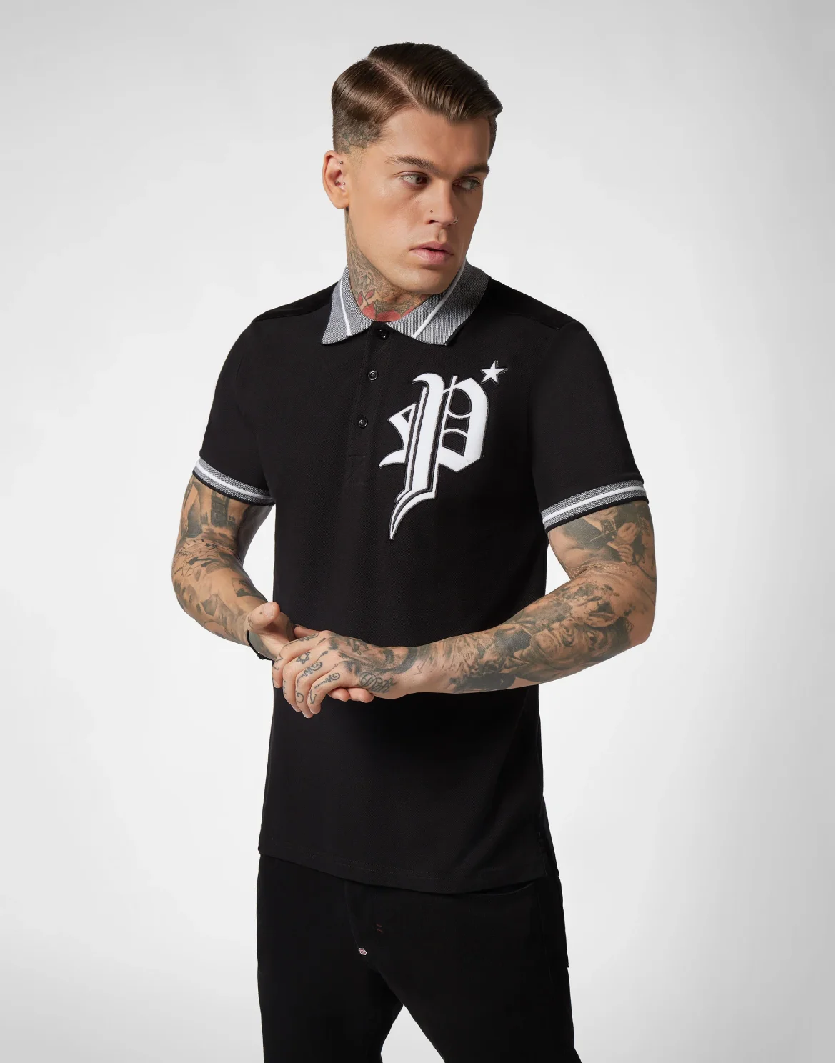 Slim Fit Polo shirt SS Angel, цвет: Черный