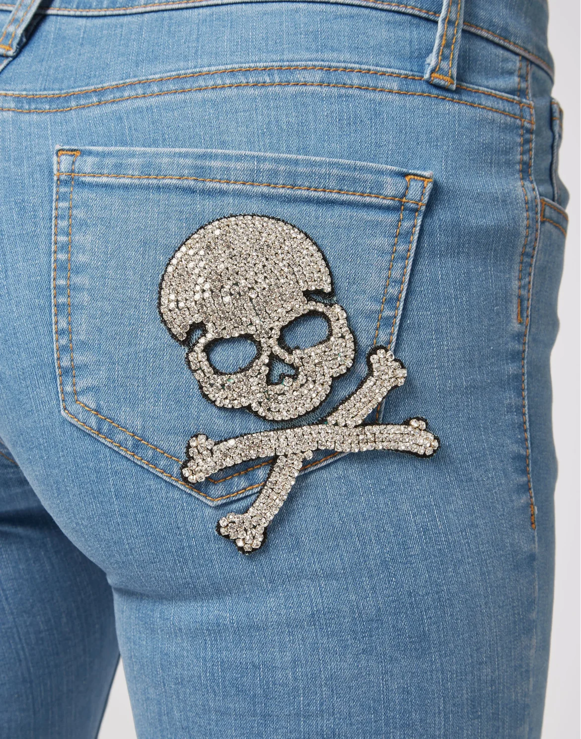 Slim Fit Skull, цвет: Голубой
