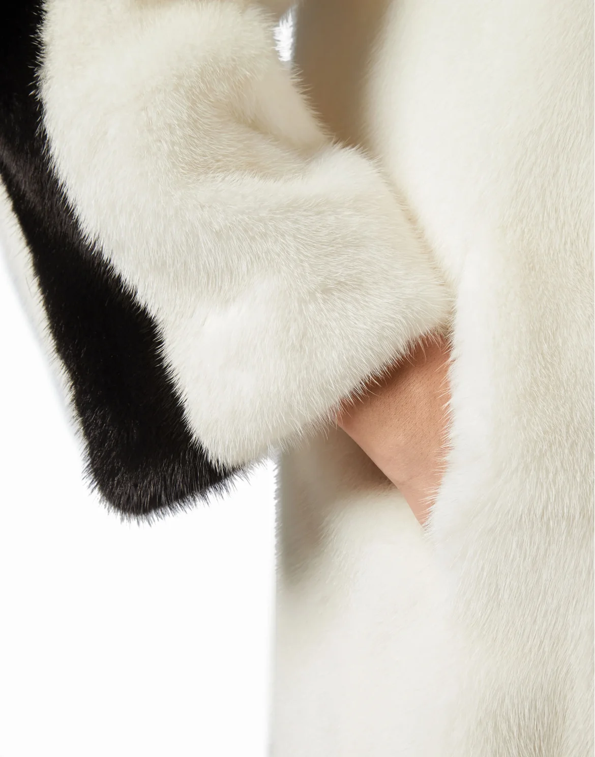 Fur Coat Long Luxury, цвет: Белый