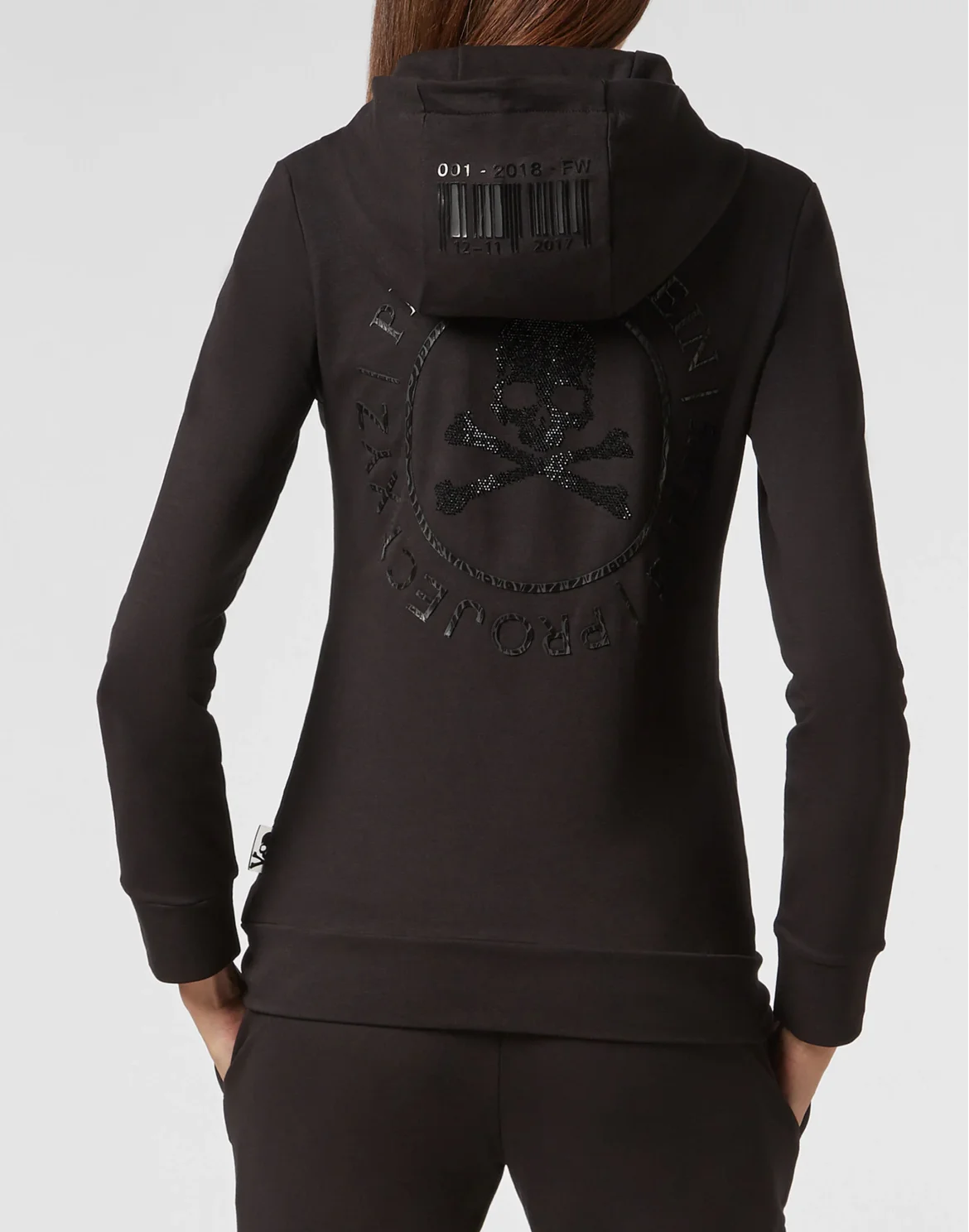 Hoodie Sweatjacket XYZ Crystal, цвет: Черный