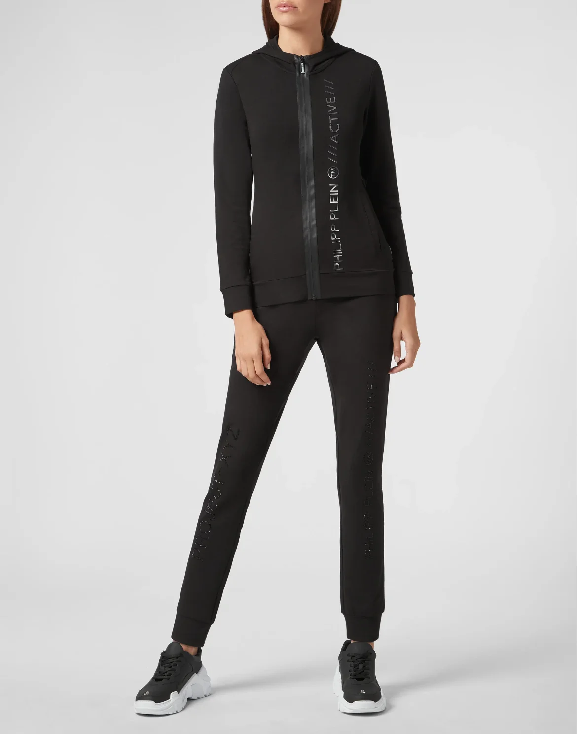 Hoodie Sweatjacket XYZ Crystal, цвет: Черный