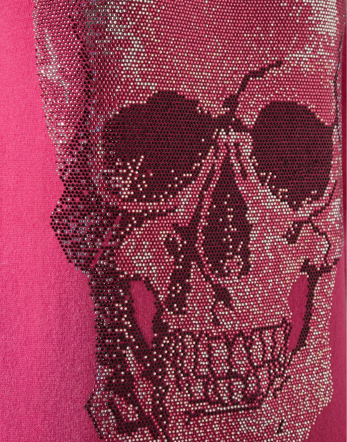 Pullover Round Neck LS "Sun" Skull, цвет: Розовый