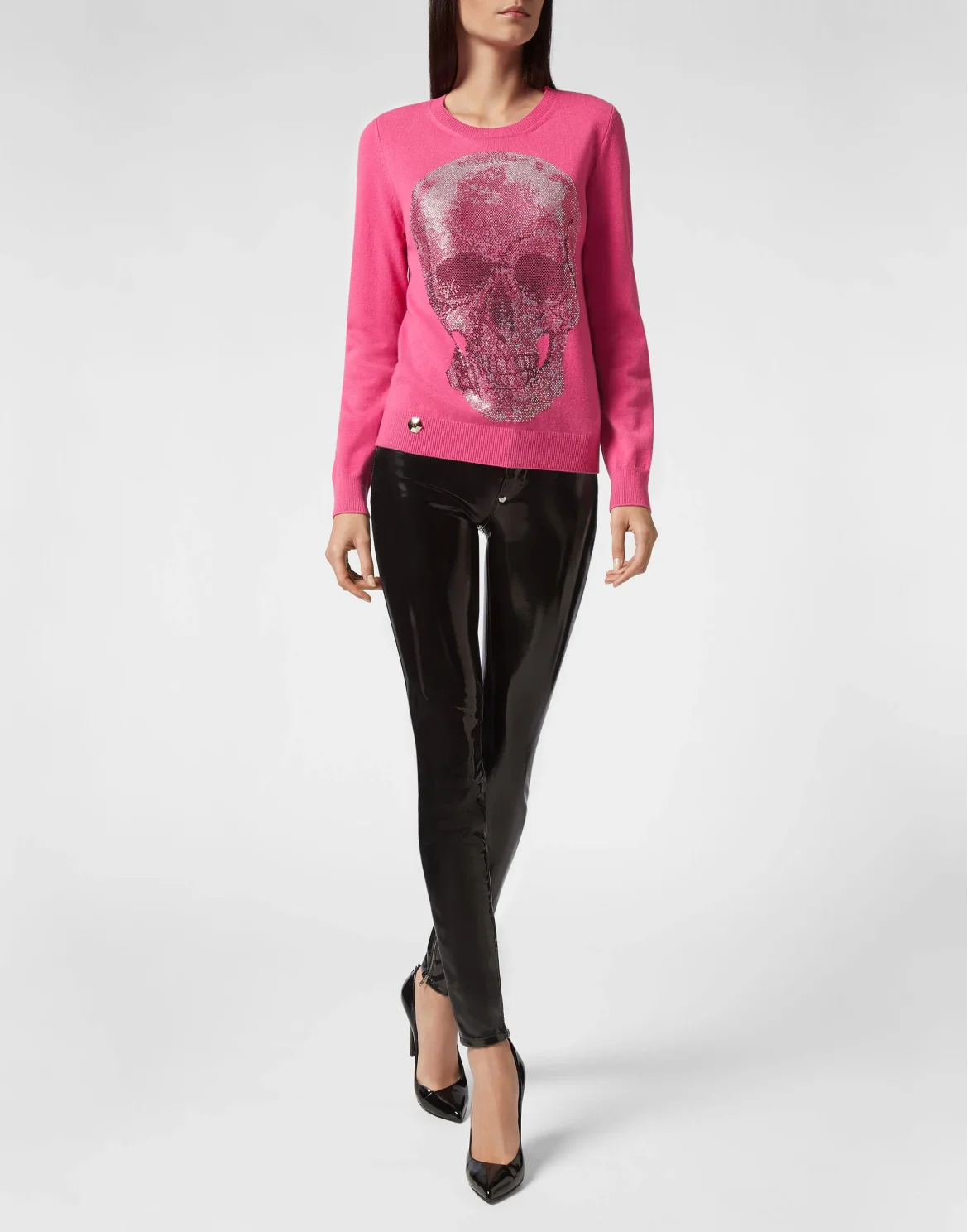 Pullover Round Neck LS "Sun" Skull, цвет: Розовый