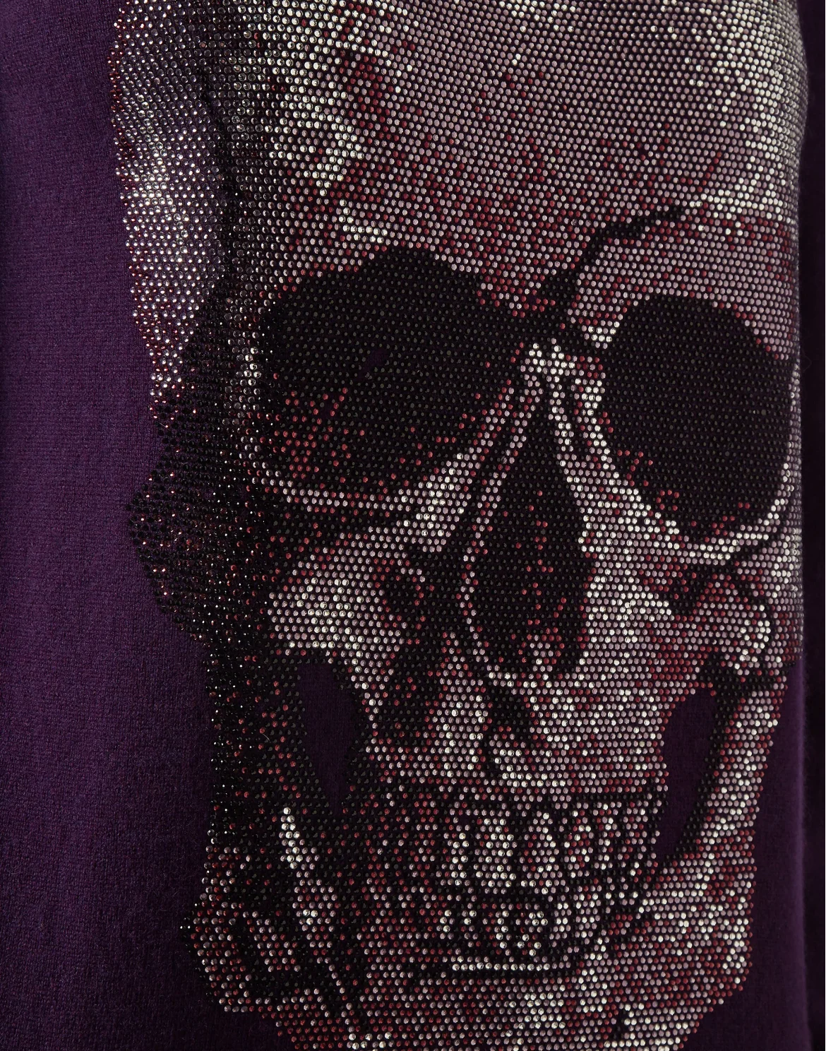 Pullover Round Neck LS "Sun" Skull, цвет: Фиолетовый