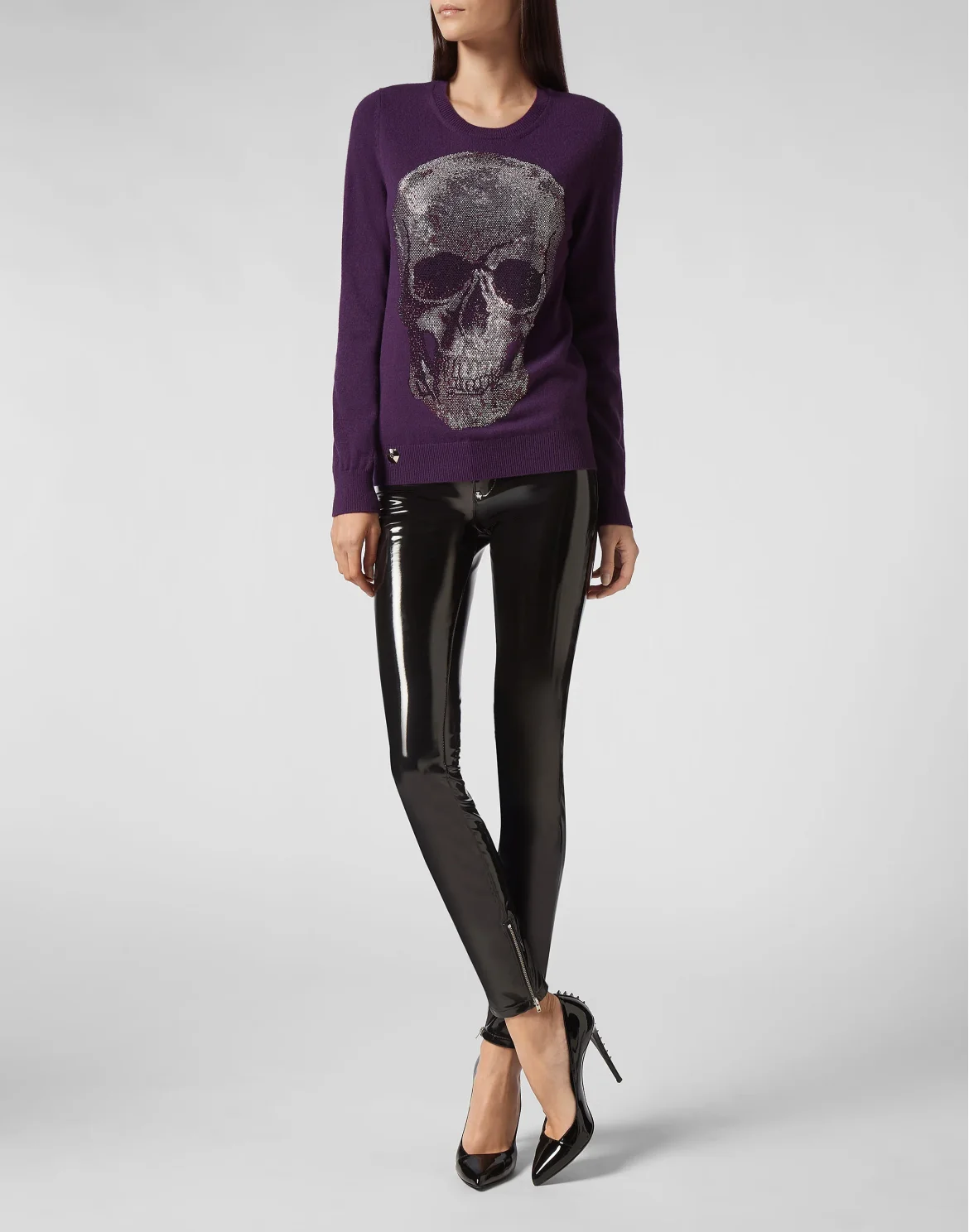 Pullover Round Neck LS "Sun" Skull, цвет: Фиолетовый