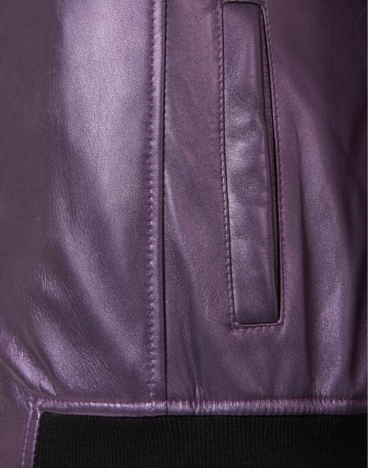 Leather Bomber Statement, цвет: Фиолетовый