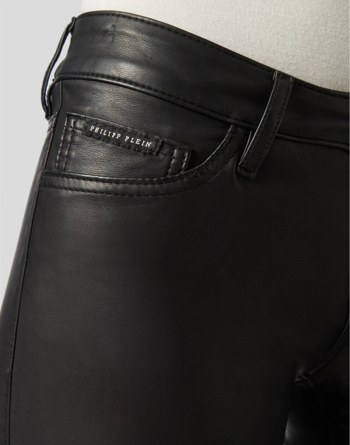 Leather Slim Trousers Original, цвет: Черный