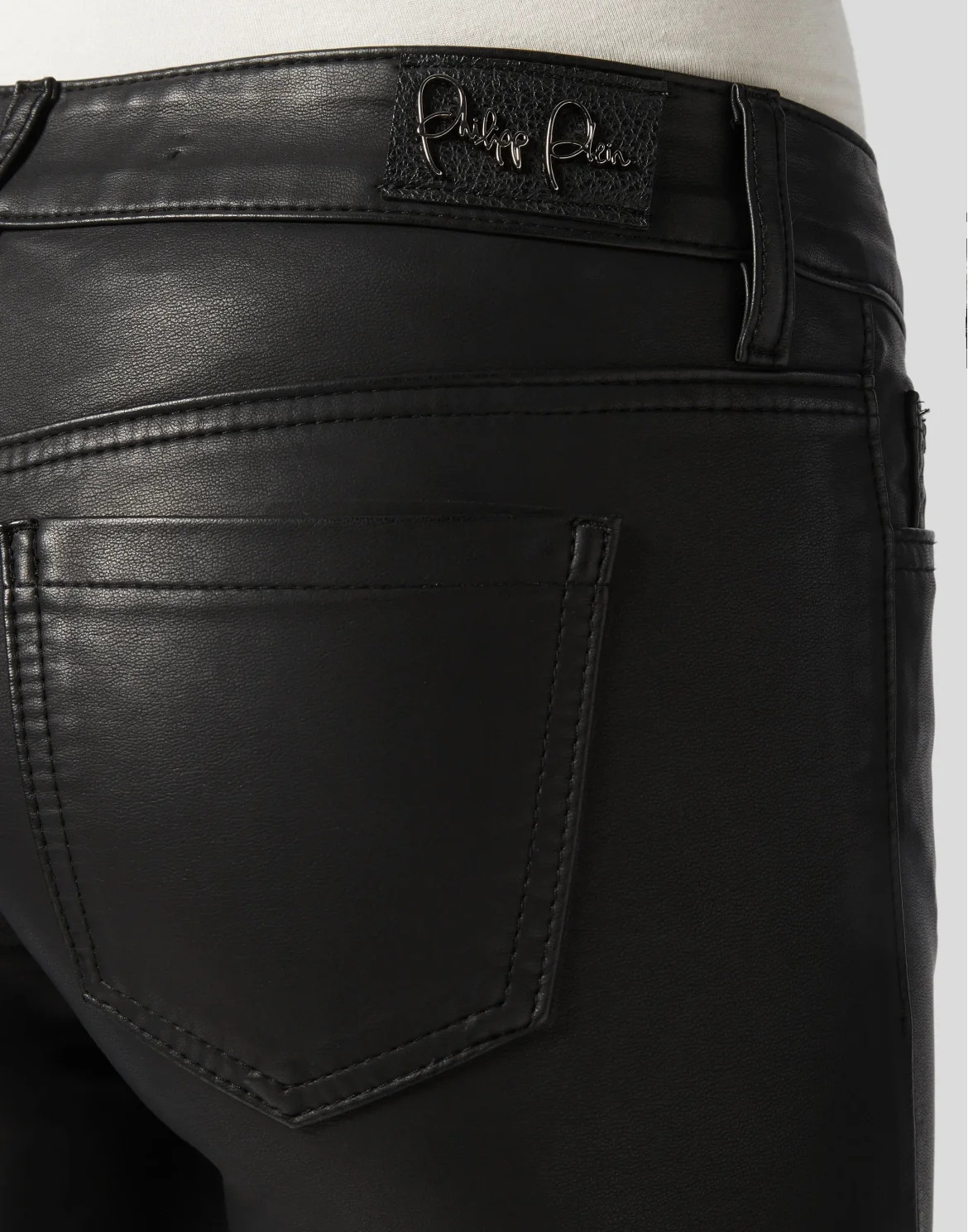 Leather Slim Trousers Original, цвет: Черный