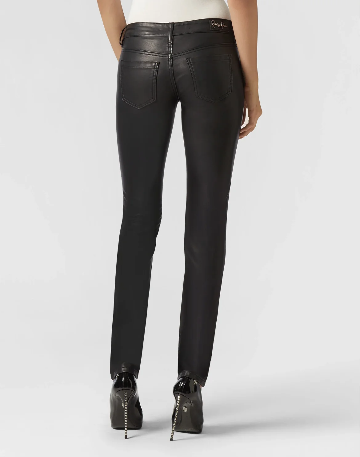 Leather Slim Trousers Original, цвет: Черный