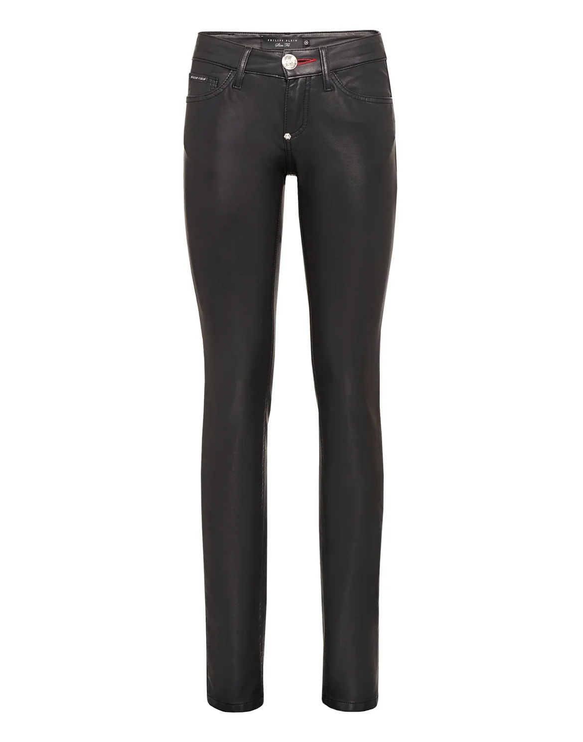 Leather Slim Trousers Original, цвет: Черный