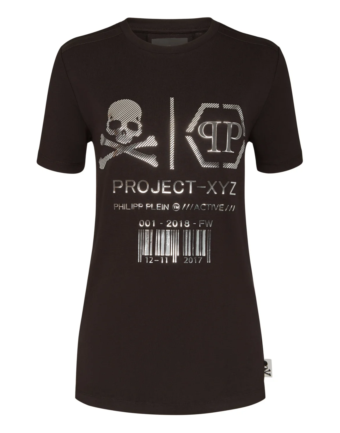 T-shirt Round Neck SS XYZ Skull and Plein, цвет: Черный