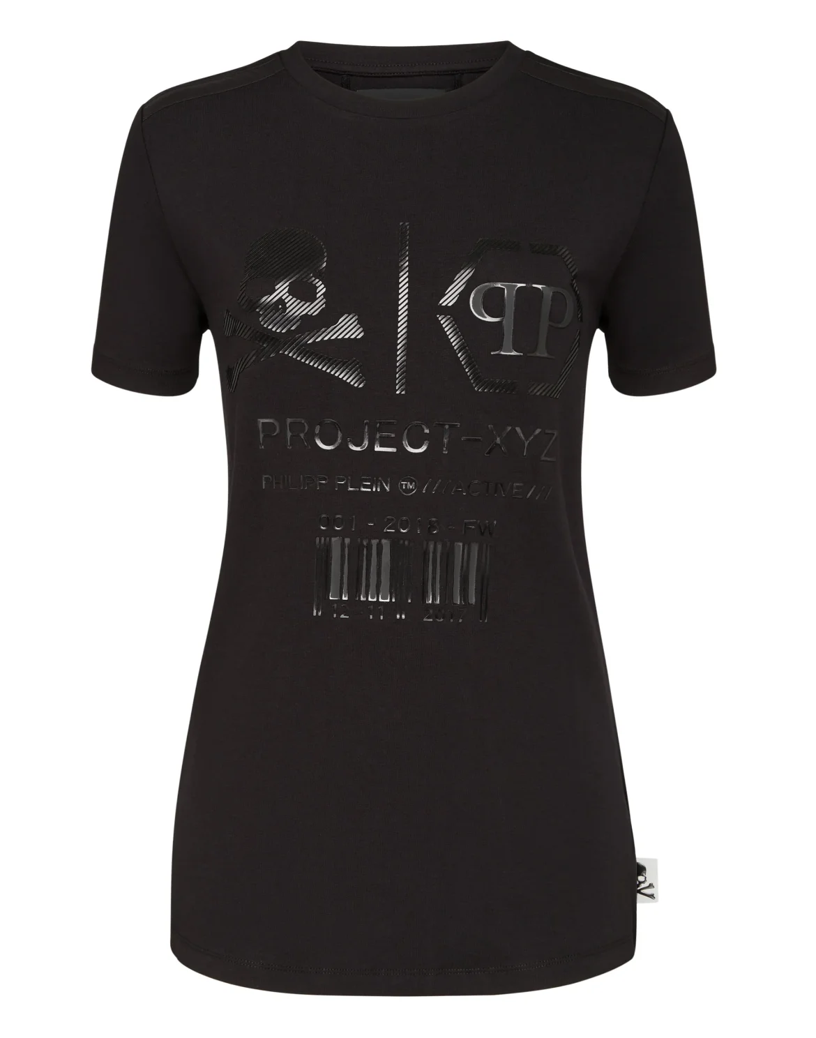 T-shirt Round Neck SS XYZ Skull and Plein, цвет: Черный