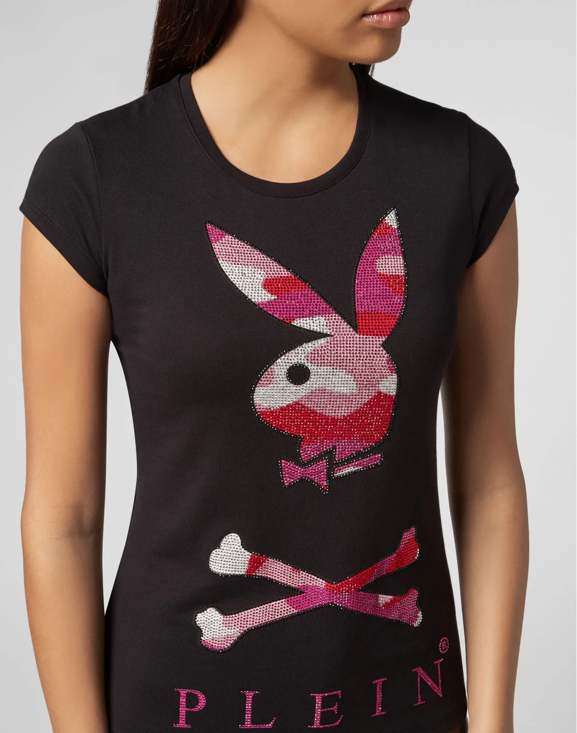 T-shirt Round Neck SS Playboy, цвет: Черный