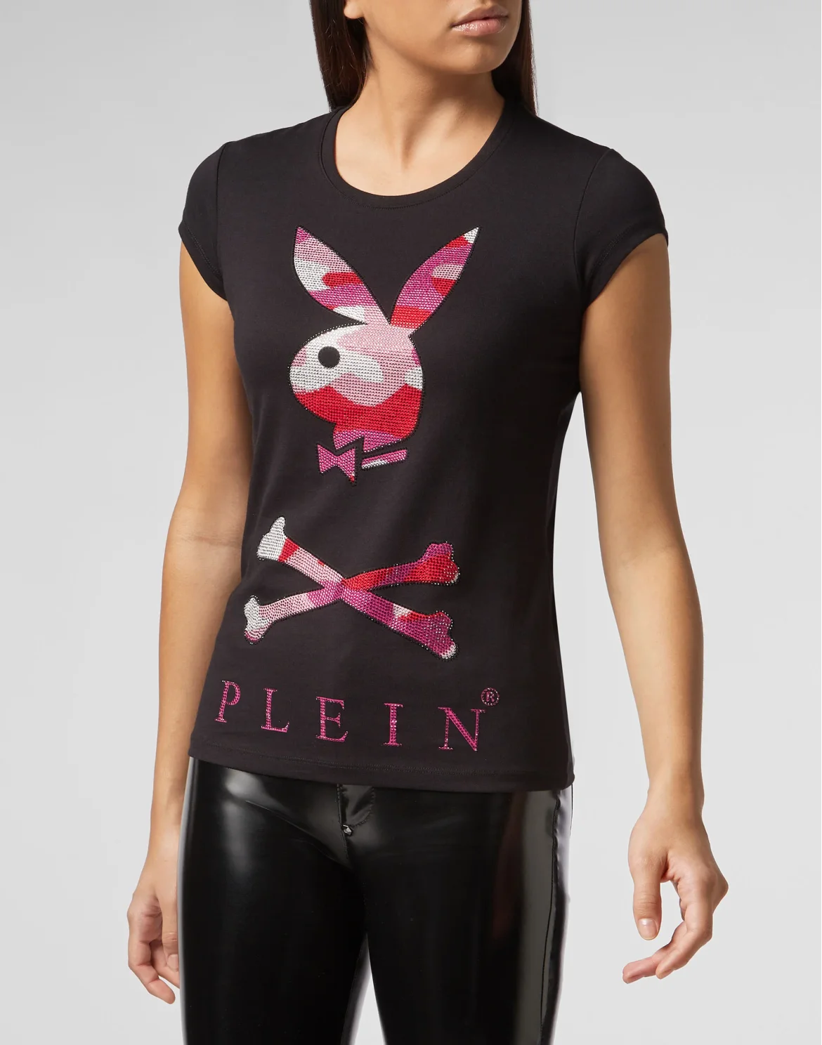 T-shirt Round Neck SS Playboy, цвет: Черный