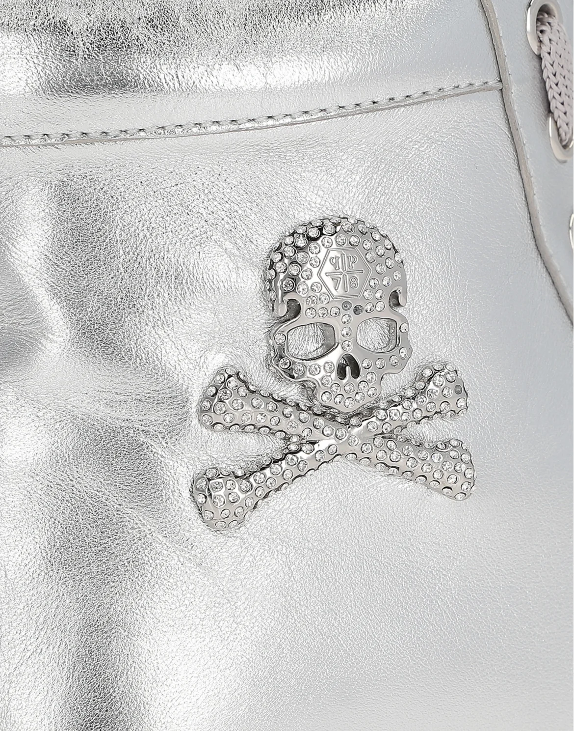 Hi-Top Sneakers Skull, цвет: Серебристый