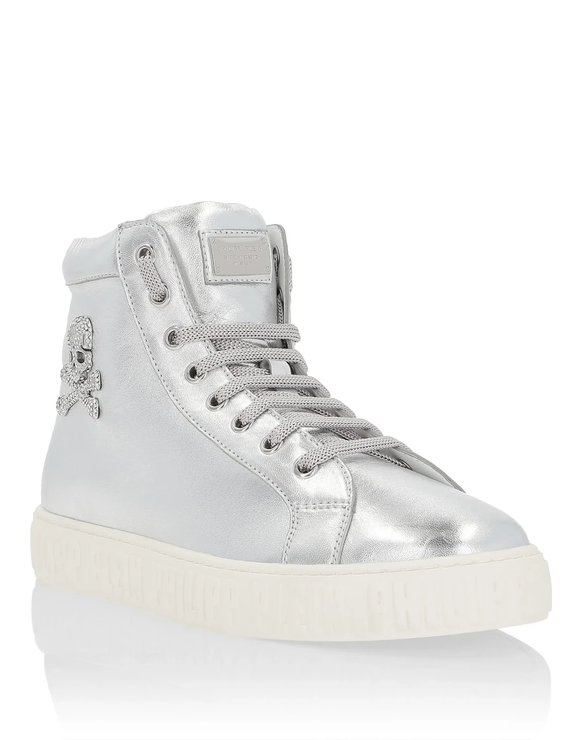 Hi-Top Sneakers Skull, цвет: Серебристый