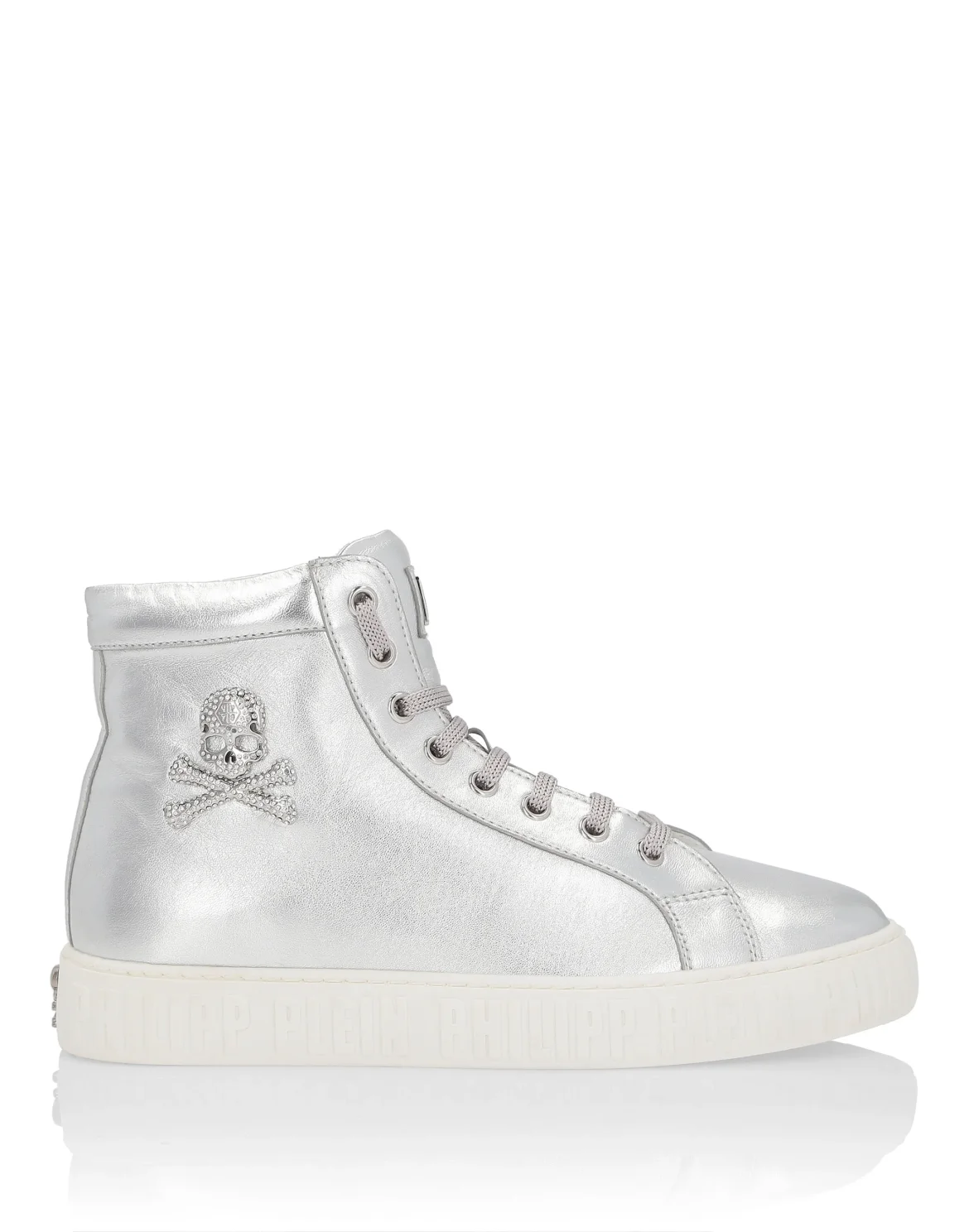 Hi-Top Sneakers Skull, цвет: Серебристый