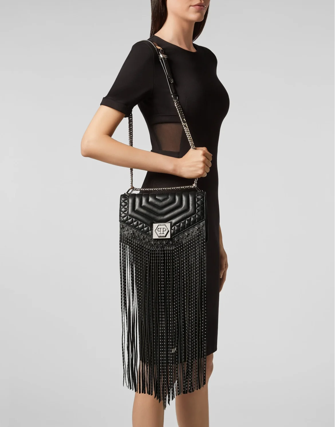 Flap Bag Fringe, цвет: Черный