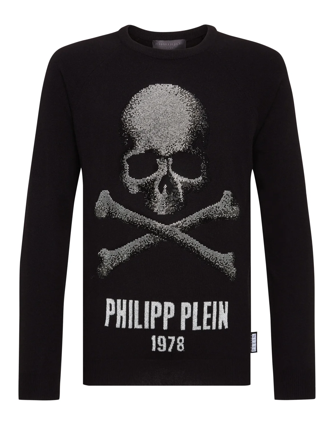Pullover Round Neck LS Skull, цвет: Черный