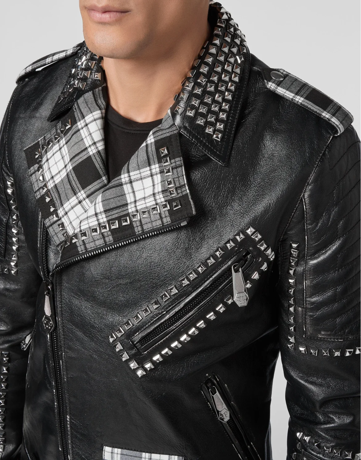 Leather Biker Flame, цвет: Черный
