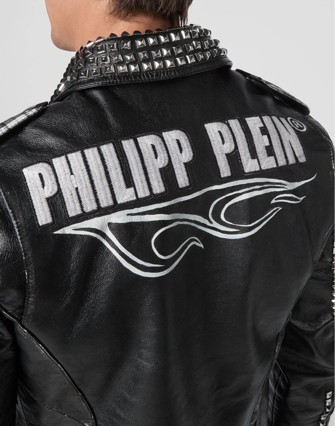 Leather Biker Flame, цвет: Черный