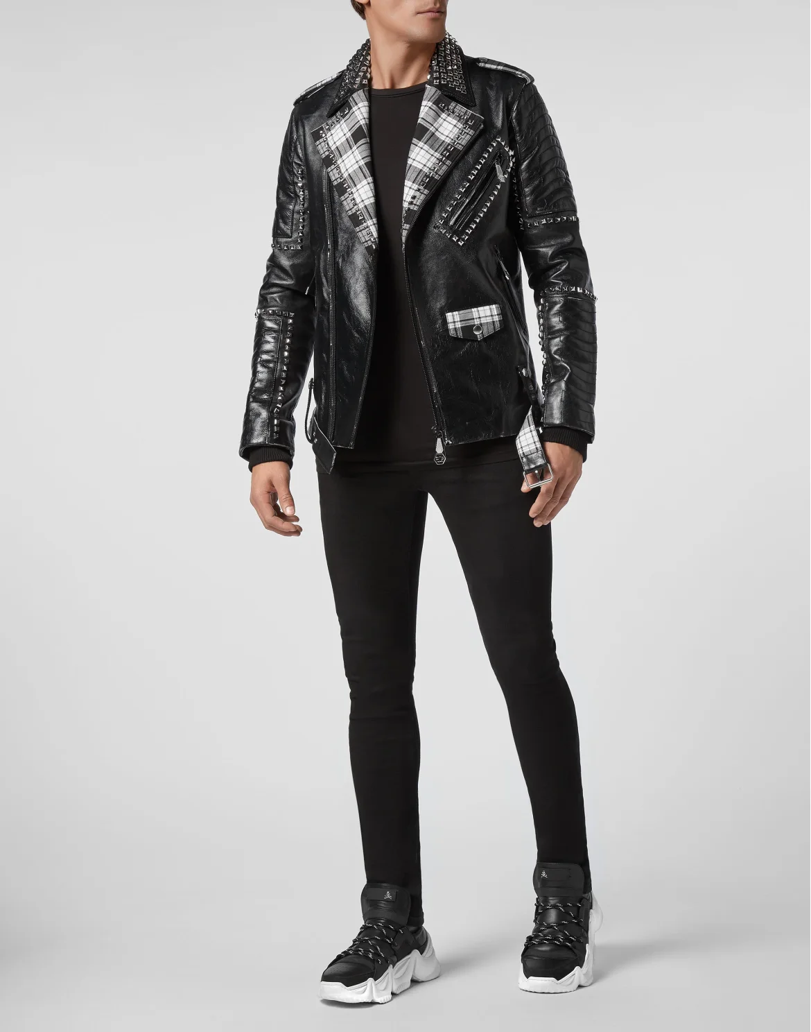 Leather Biker Flame, цвет: Черный