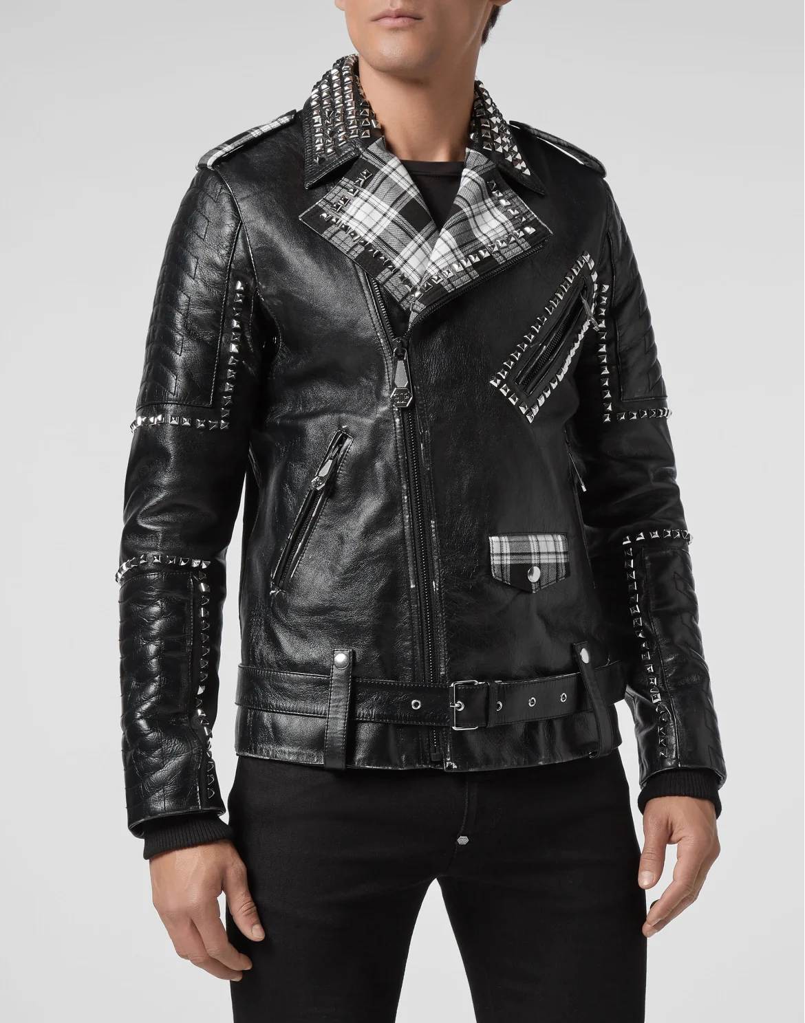 Leather Biker Flame, цвет: Черный