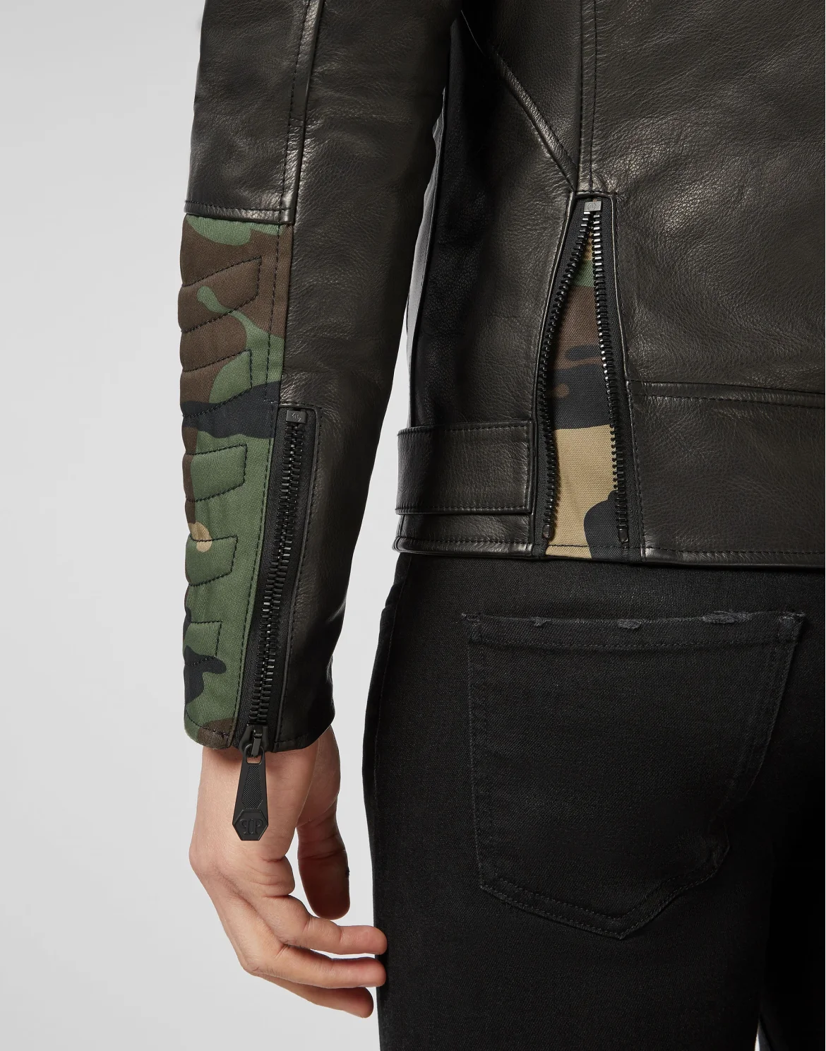 Leather Biker Camouflage, цвет: Черный