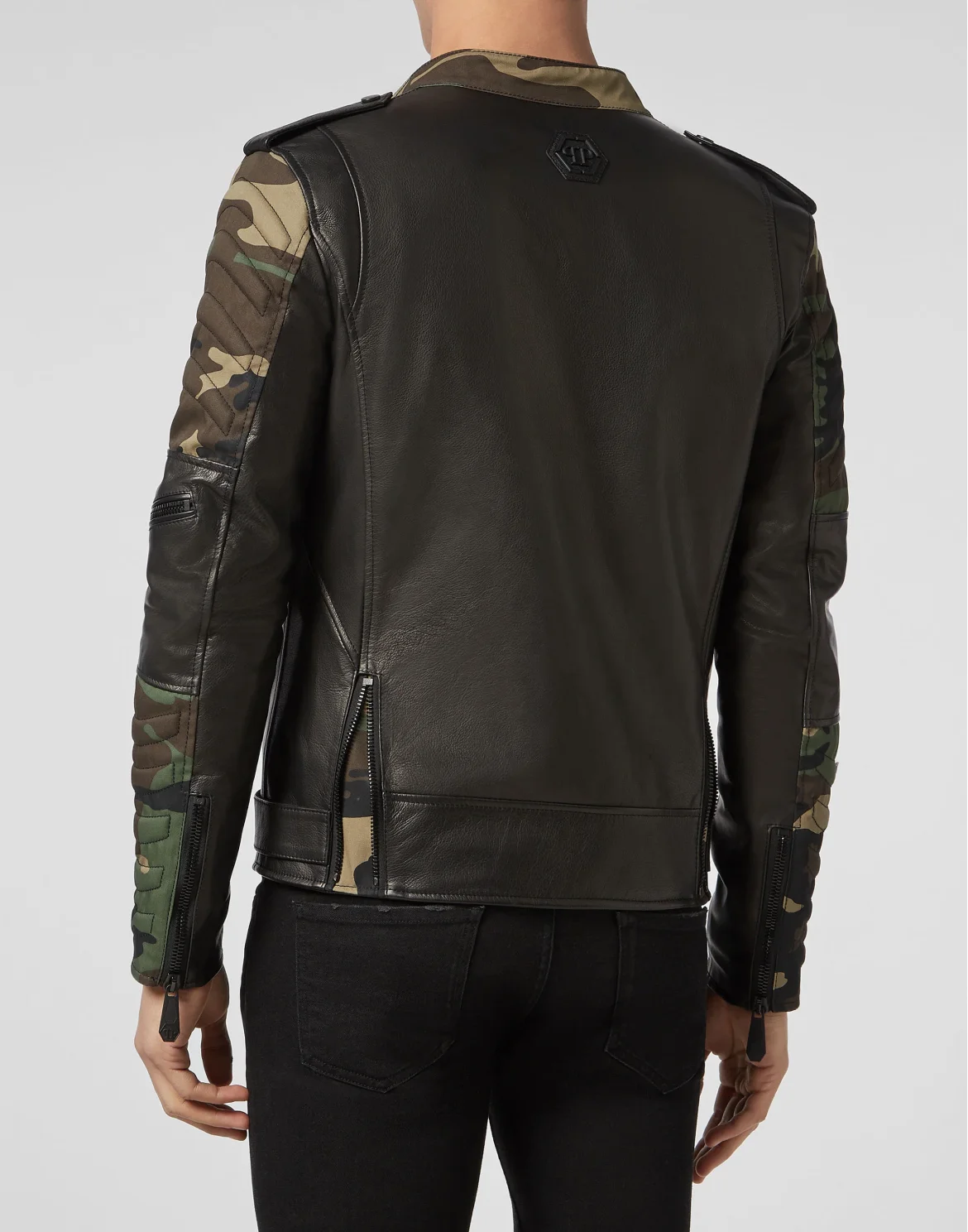 Leather Biker Camouflage, цвет: Черный