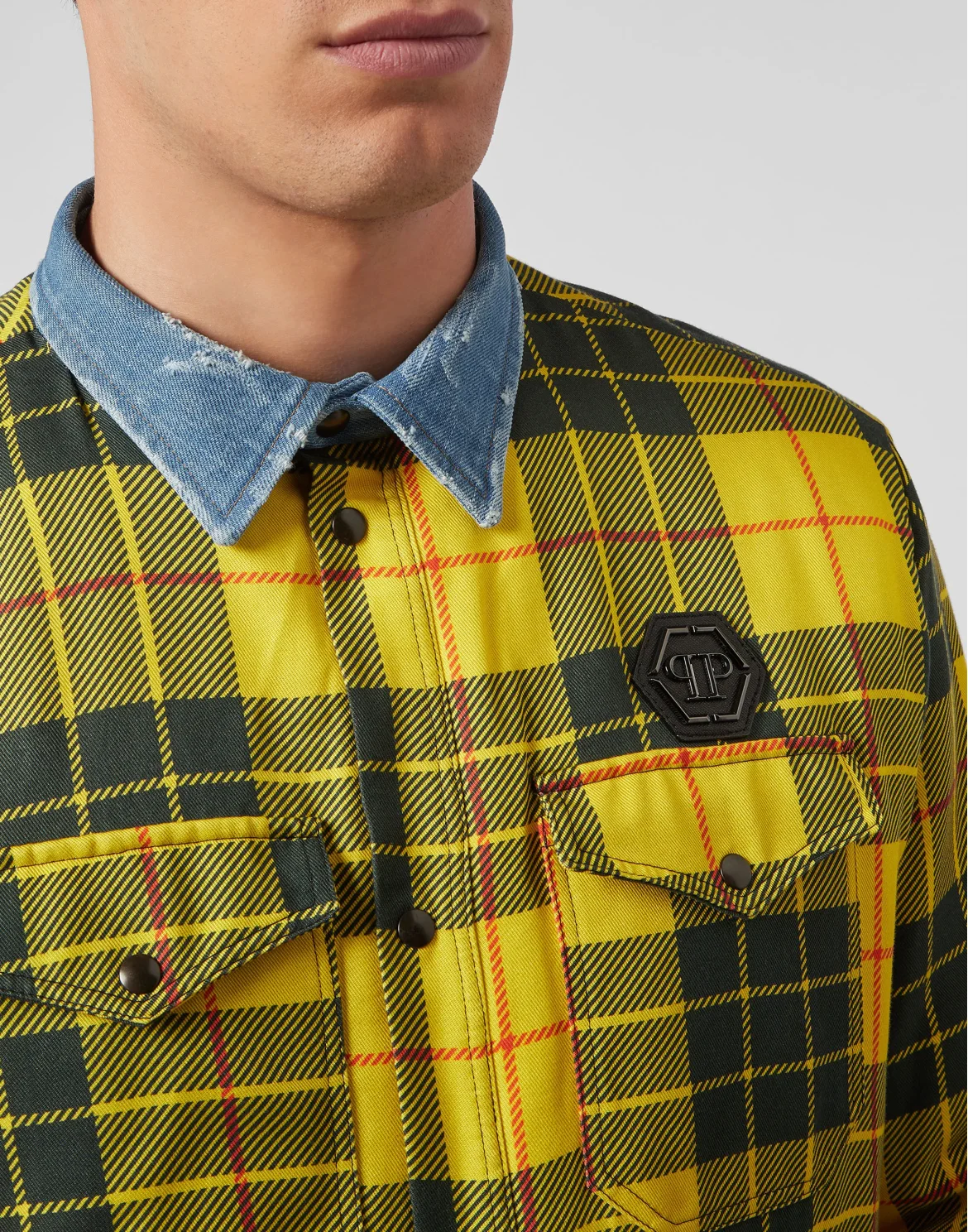 Shirt Jacket Tartan, цвет: Желтый