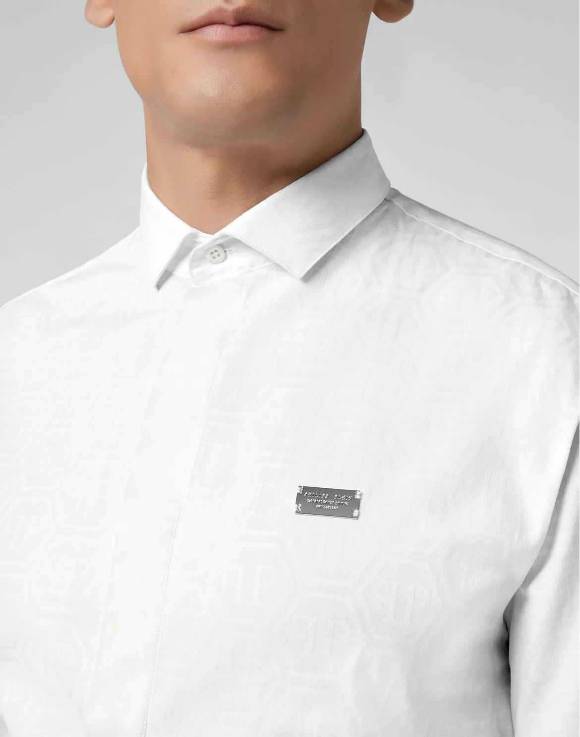 Shirt Diamond Cut LS All over PP, цвет: Белый