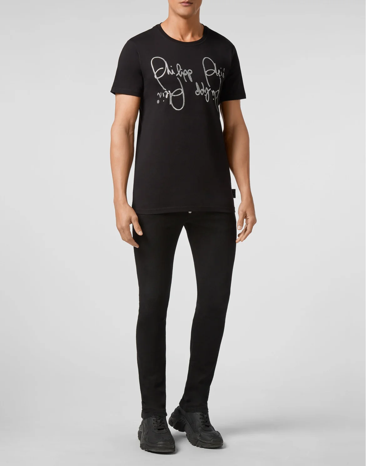 T-shirt Round Neck SS Signature, цвет: Черный
