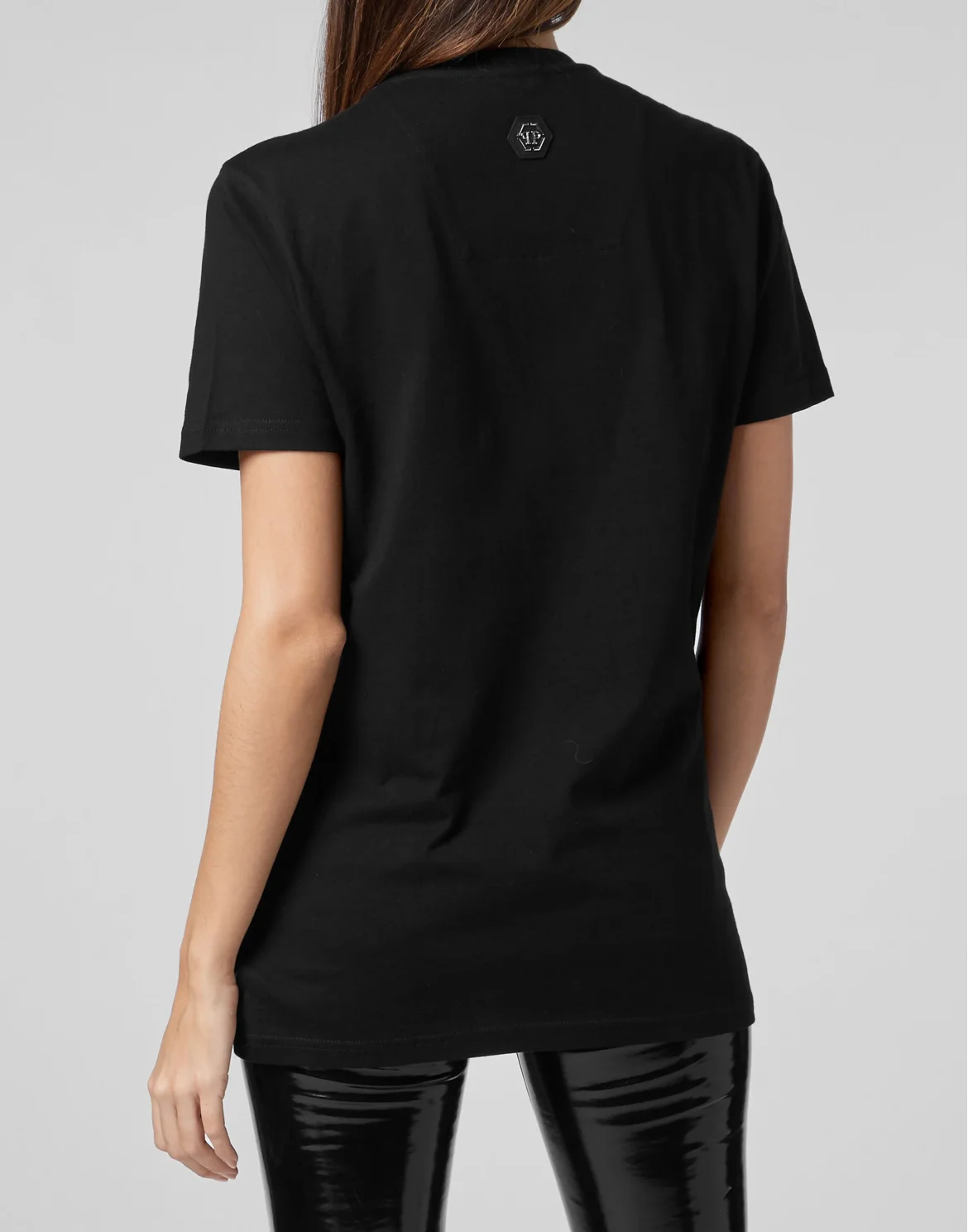 T-shirt Platinum Cut Round Neck Space Plein, цвет: Черный
