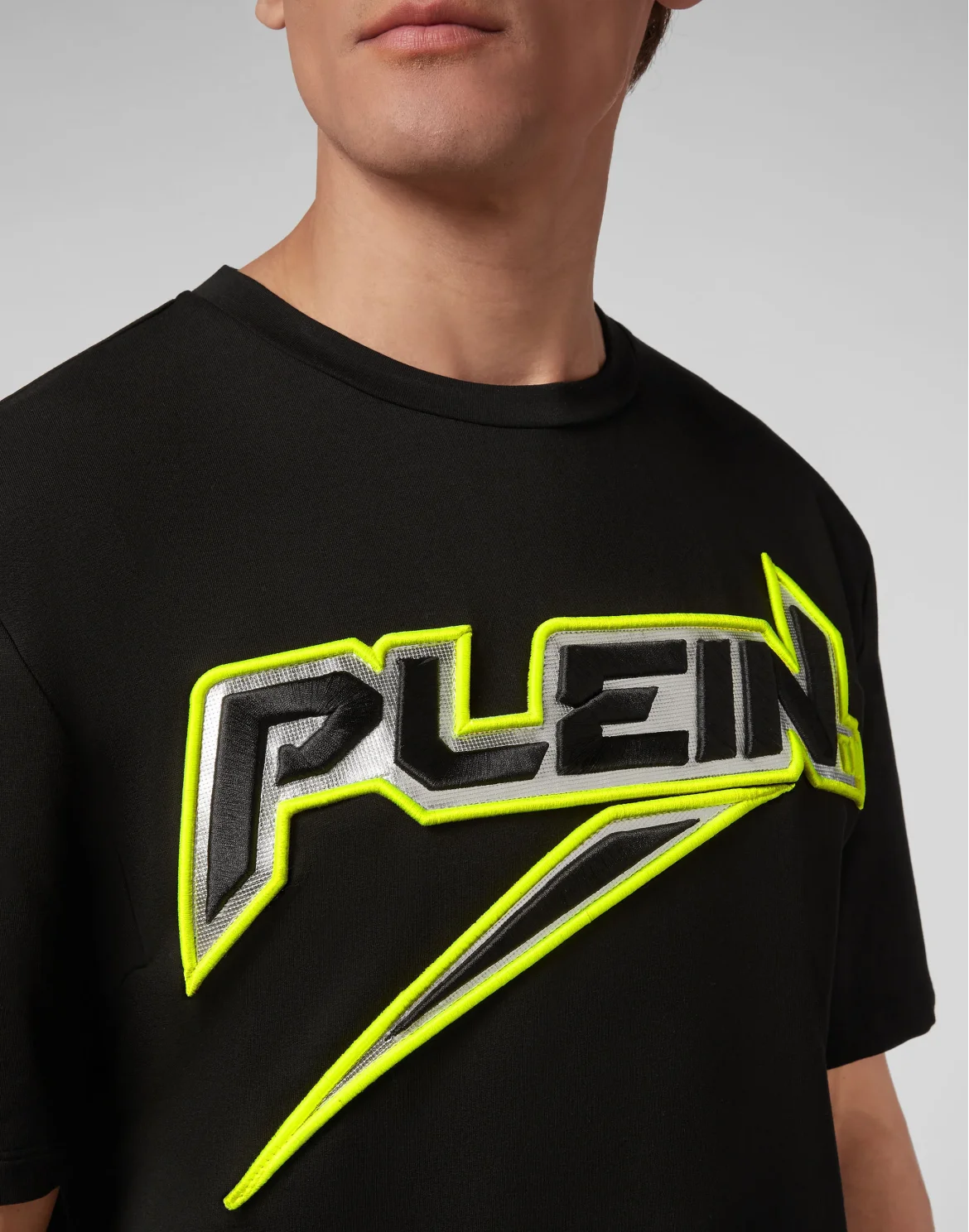 T-shirt Round Neck SS Space Plein, цвет: Черный