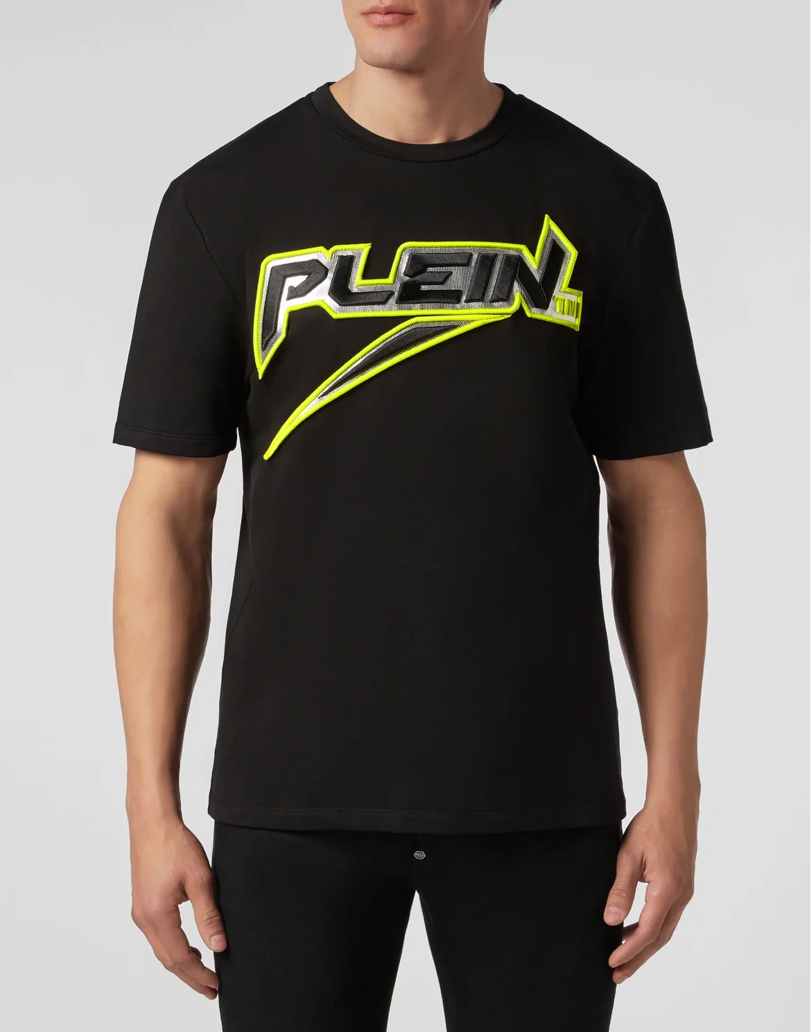 T-shirt Round Neck SS Space Plein, цвет: Черный