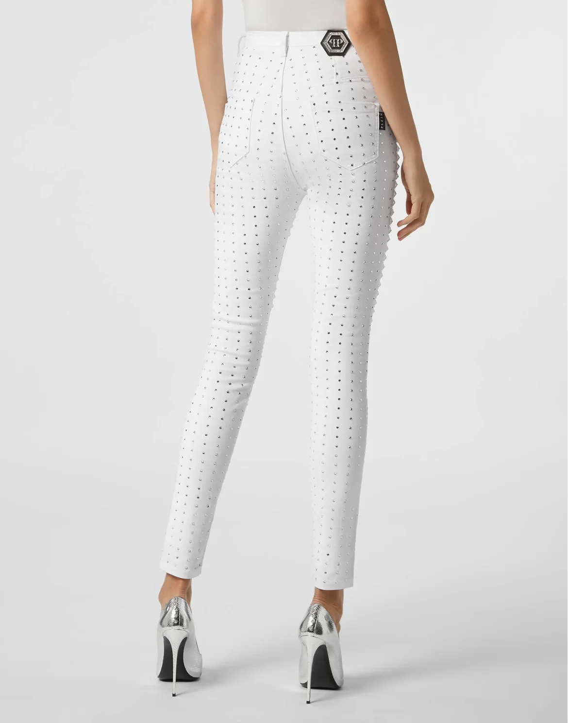 Super High Waist Jegging Crystal, цвет: Белый