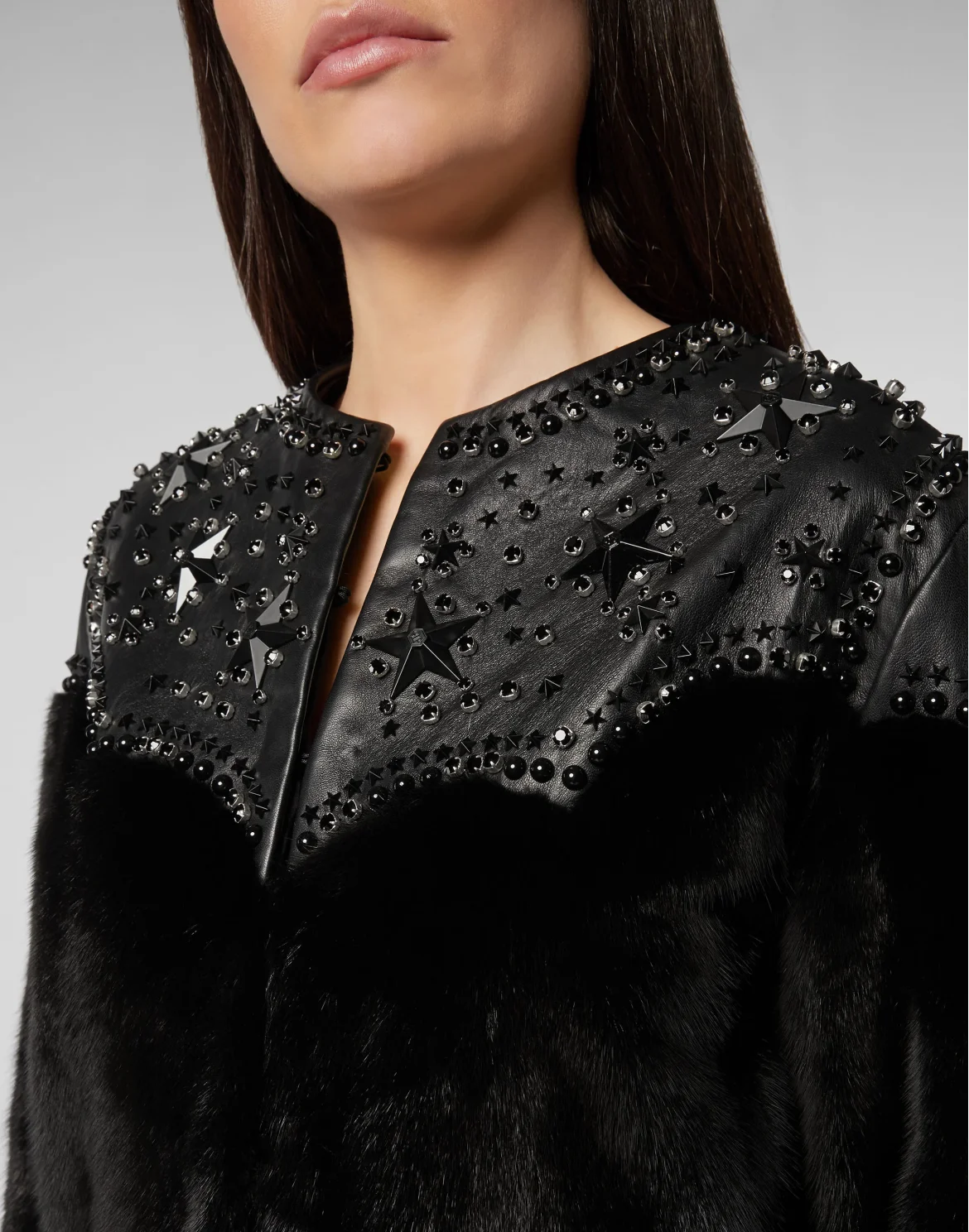 Fur Coat Short Cowboy, цвет: Черный