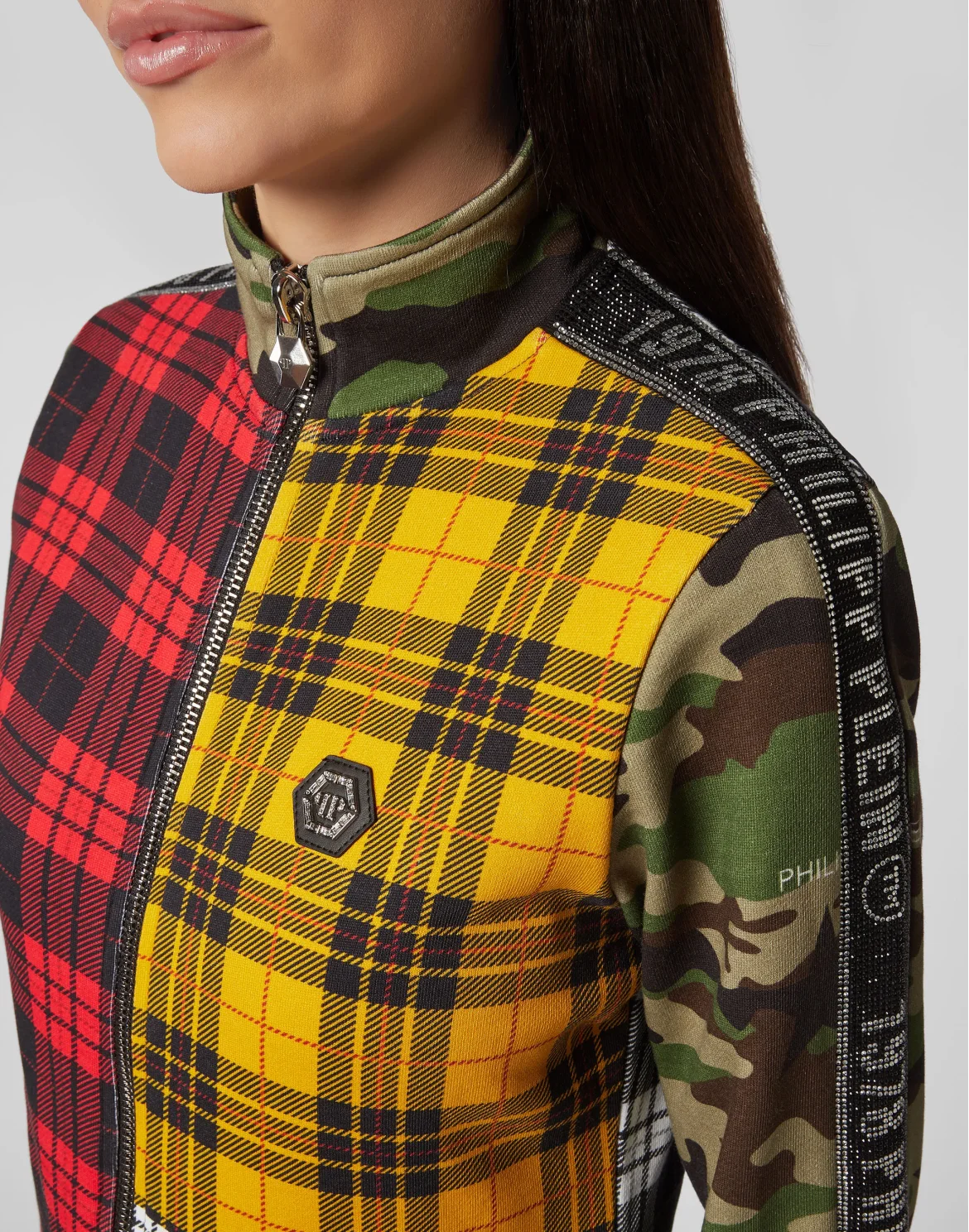 Jogging Jacket Tartan, цвет: Мультиколор