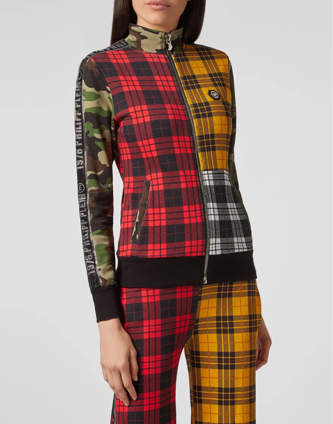 Jogging Jacket Tartan, цвет: Мультиколор