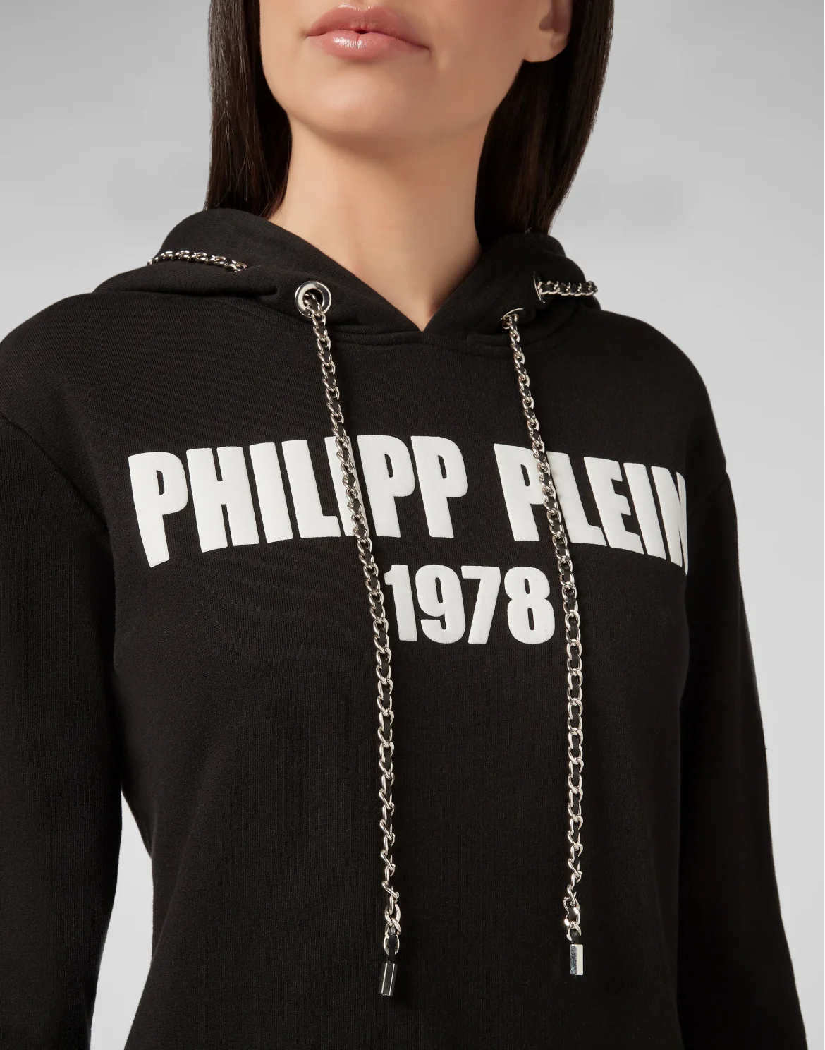 Hoodie sweatshirt dress PP1978, цвет: Черный
