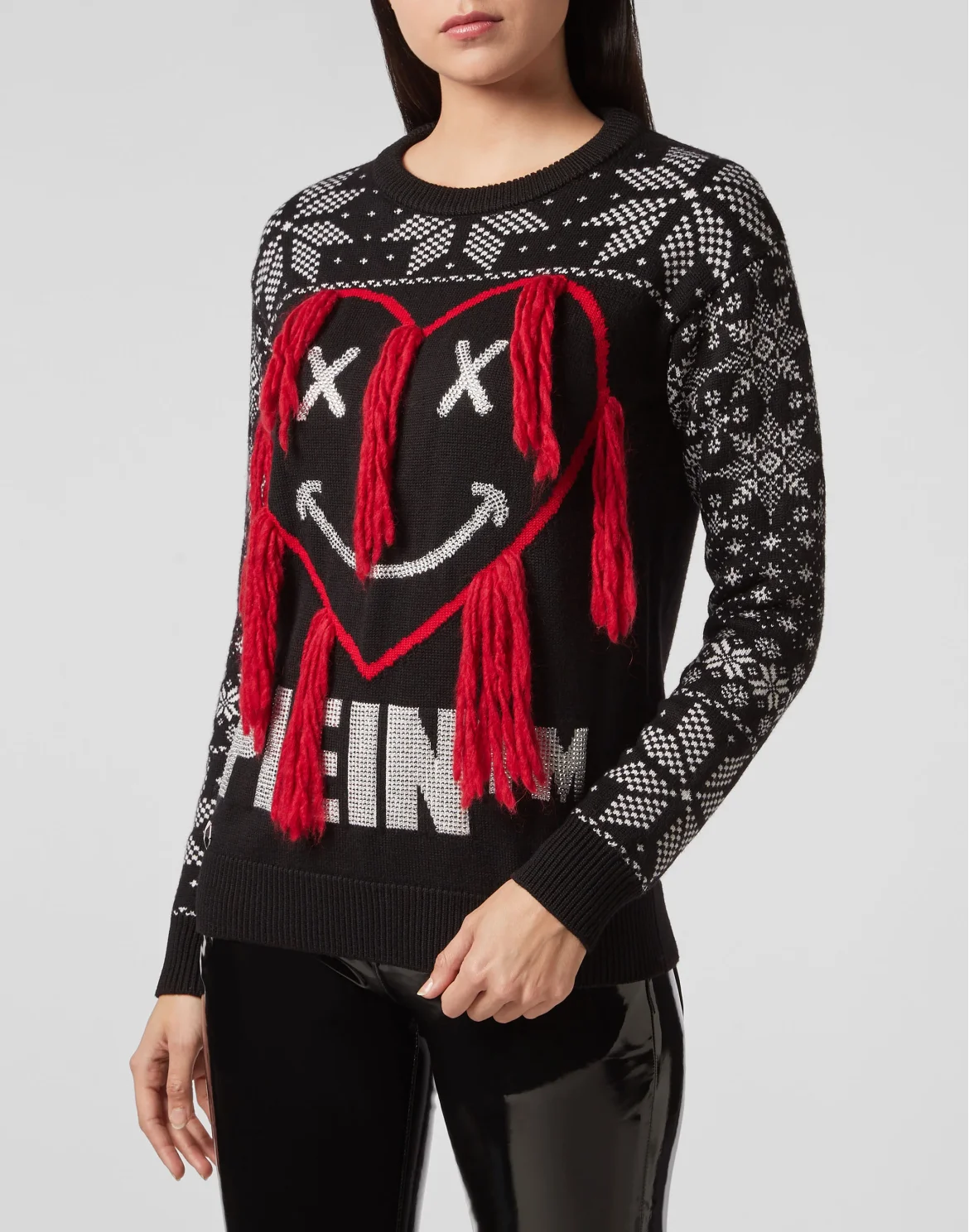 Pullover Round Neck SS Statement, цвет: Черный