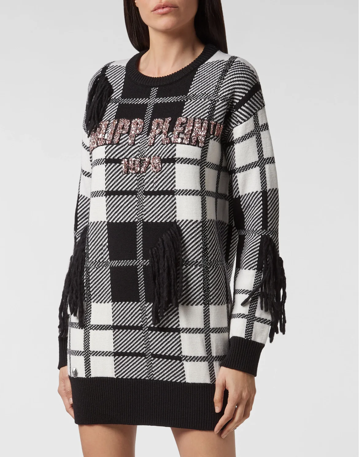 Pullover Round Neck SS Tartan, цвет: Белый