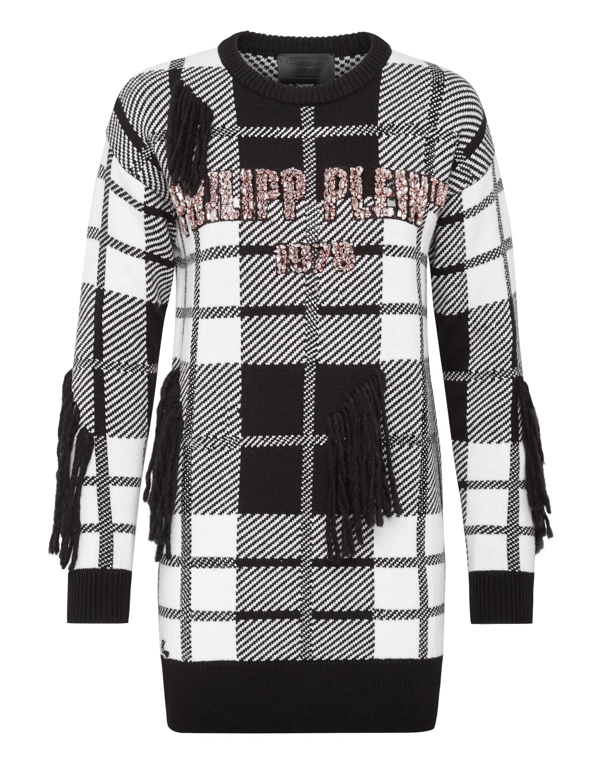 Pullover Round Neck SS Tartan, цвет: Белый