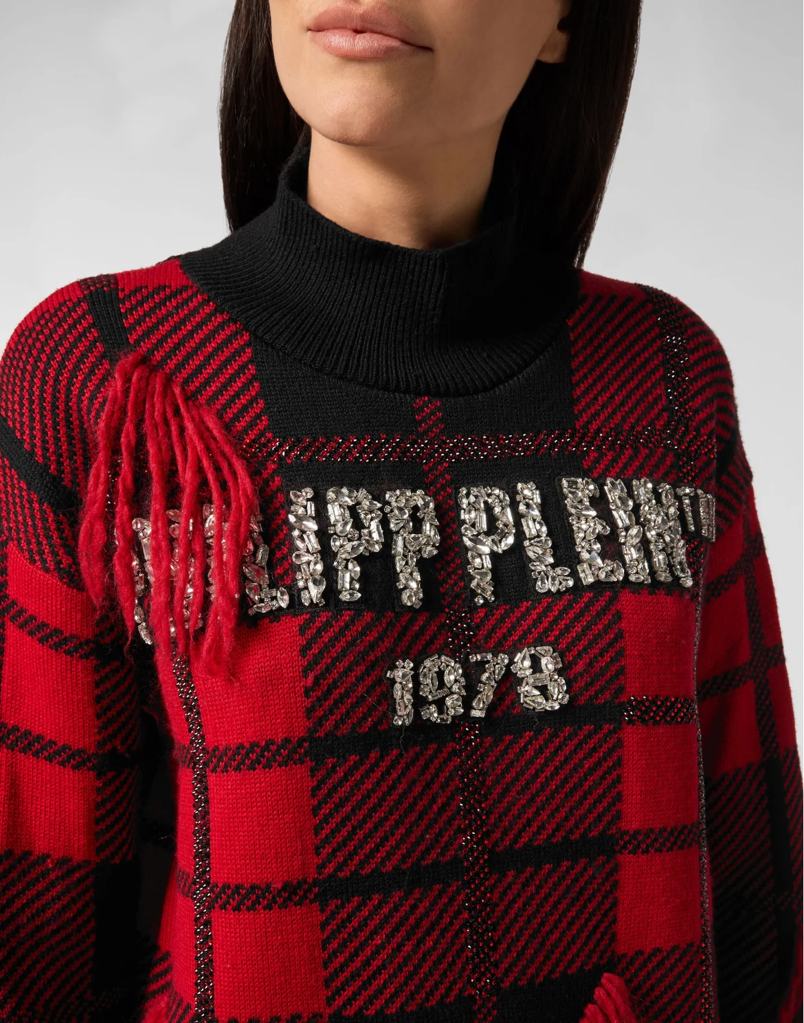 Pullover Round Neck SS Tartan, цвет: Красный